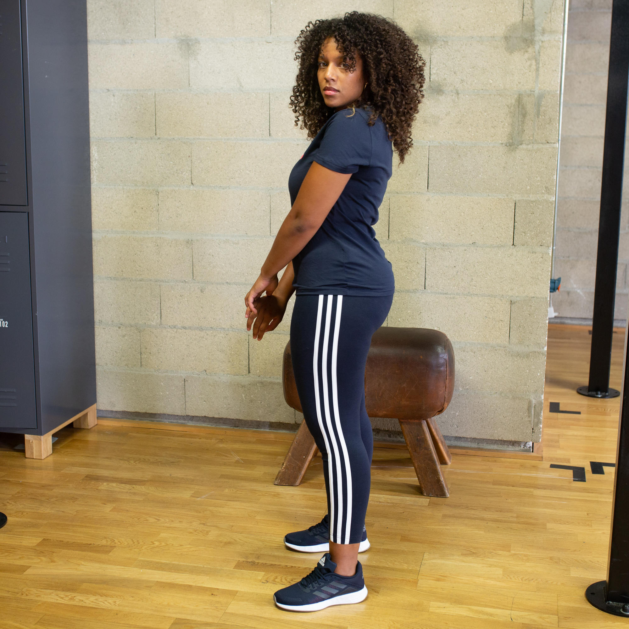 Legging Adidas 3 Bandes Femme Bleu Legging Adidas 3 Bandes Femme Bleu